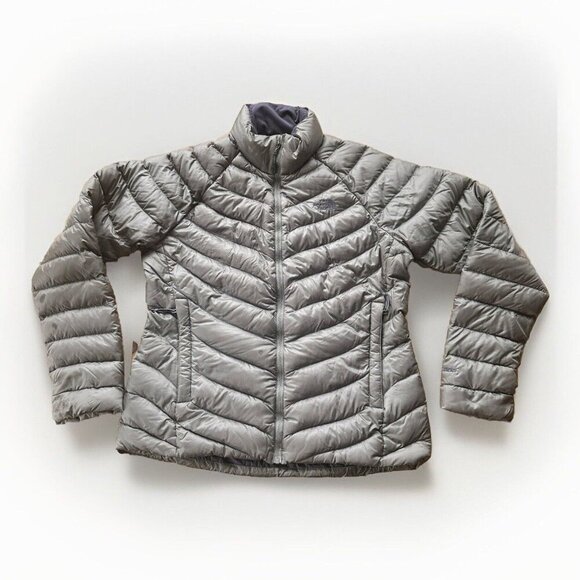 The North Face Summit Series Jacket Womens LG Gray 800 Fill Goose Down Pertex - Picture 1 of 12
